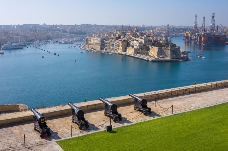 Górne Ogrody Barrakka (Upper Barrakka Gardens), Valletta, Malta